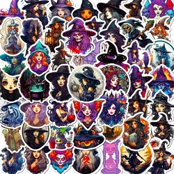 10/30/50PCS Cute Cartoon Witch PVC Sticker Aesthetic Decoration Scrapbooking Korean Stationery School Supplies for Kids