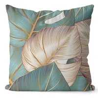 Leaves Pattern Cushion Covers for Sofa Living Room Chair Waist Pillow Case Home Decoration Nordic Modern Pillow Covers 4
