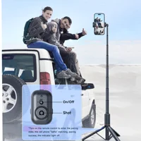 C21 Selfie Stick Tripod 52.8inch Wireless Bluetooth Aluminum Alloy Bracket for Smartphones iPhone Android Cellphones - Image 3