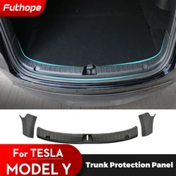 Futhope Trunk Sill Plate Cover TPE Rubber Protector for Tesla Model Y Threshold Bumper Guards Anti-dirty Pad Prevent Scratching