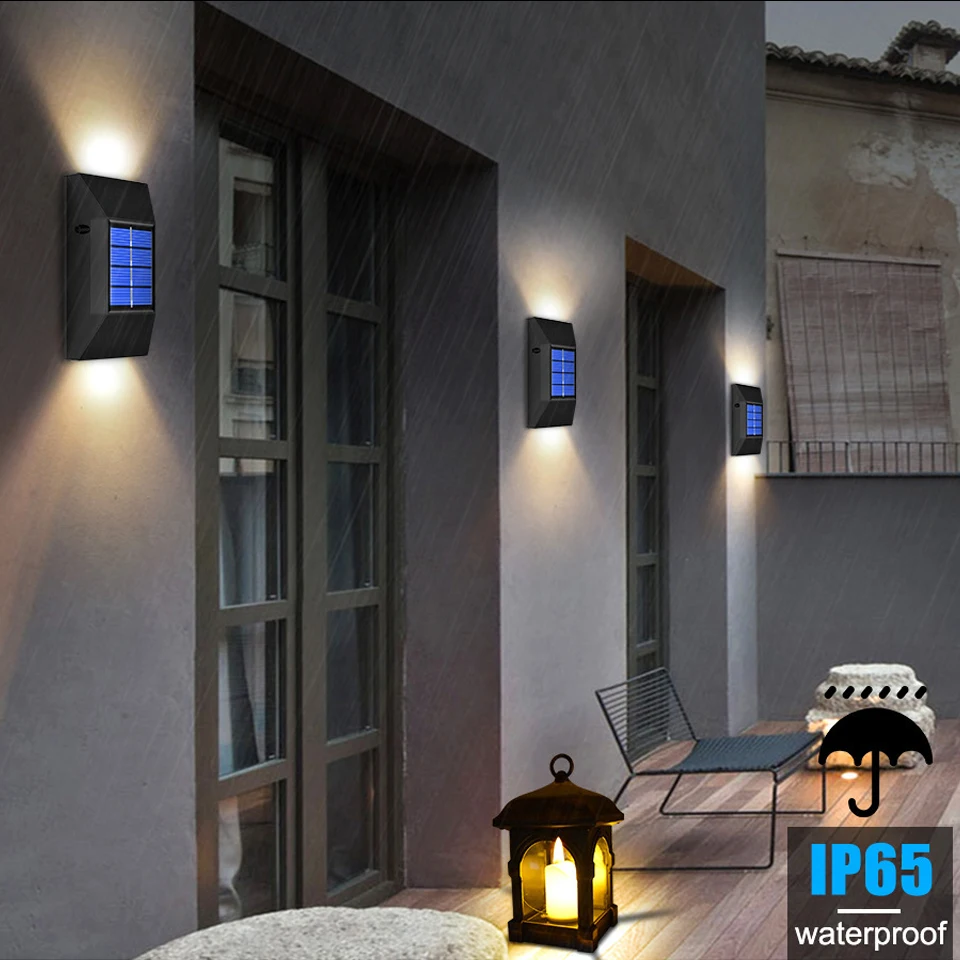 Description Picture 4 of itemOutdoor Led Solar Lamp Up and Down Wall Light Courtyard Garden Yard Fence Balcony Landscape Decoration Lighting Energy-saving