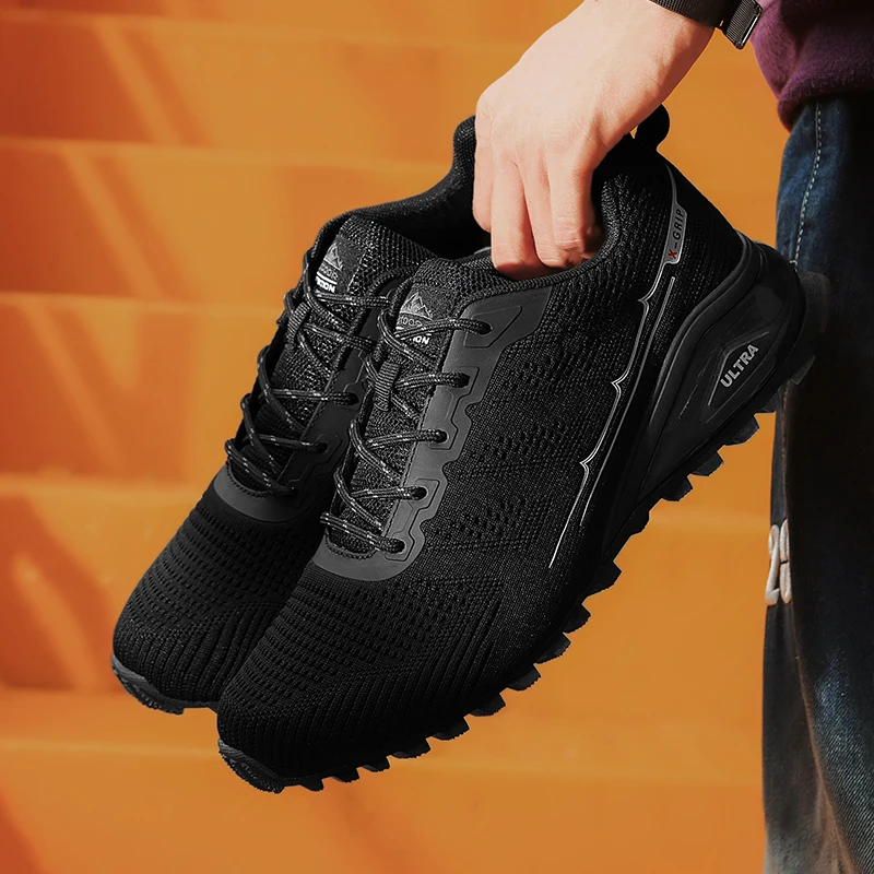 Big Size 50 Men's Trail Running Shoes High Quality Professional Male Trekking Sneakers Anti-Slip Sole Man Walking Sports Trainer