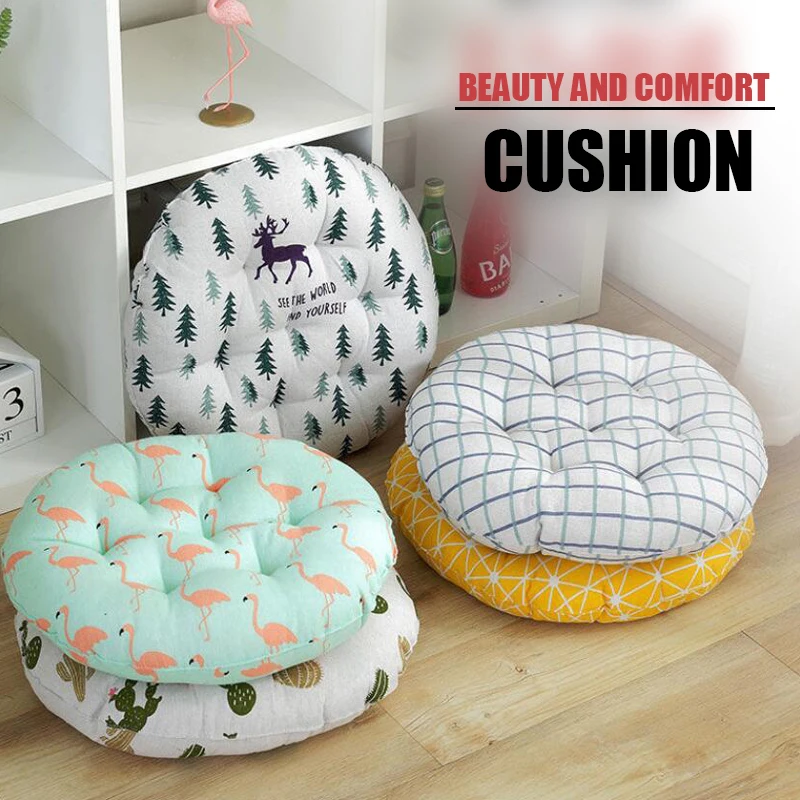 Round Cushion 35/40/45cm Office Chair Cushion Tatami Meditation Cushion Sofa Throw Pillows Yoga Floor Mat Decor Seat Cushion 2
