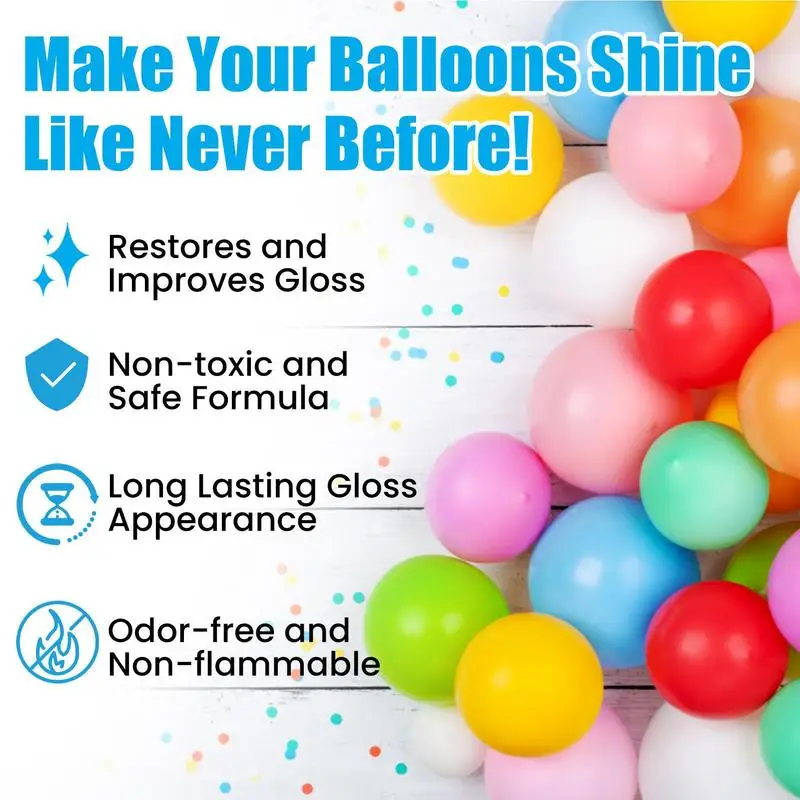 Balloon Shiny Spray Colorful High Gloss Prevent Oxidation Anti Fading Polish Birthday Party Decoration Balloon Brightener Spray
