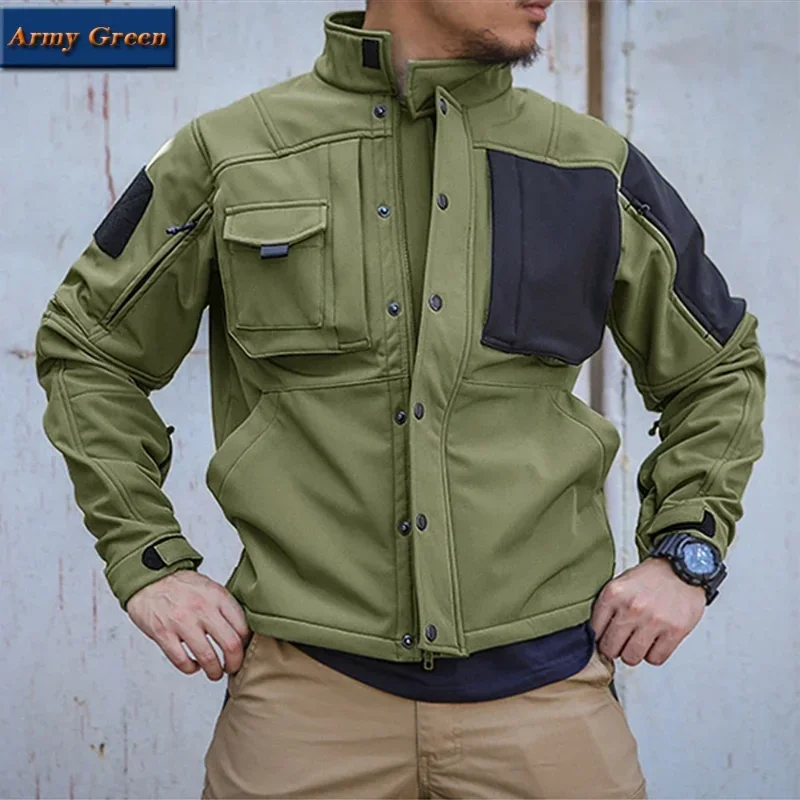 Waterproof Shark Skin Tactical Sets Mens Fleece Soft Shell Combat Jackets windproof Warm Cargo Pant 2 Piece Set waterproof hiking jackets,waterproof jacket,waterproof coats,softshell jackets,tactical combat suit