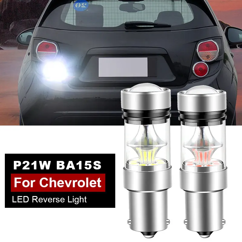 2 Pz Per Chevrolet Aveo 2004-2015 Corvette Lacetti 2005-2011 Led Luce Di Backup Blub Lampada Di Retromarcia P21W Ba15S 1156 Canbus Nessun Errore