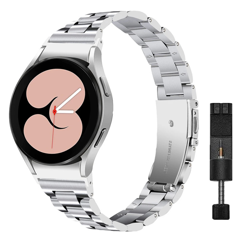 

Женский браслет без зазора для Samsung Galaxy Watch 4 40 мм 44 мм, тонкий браслет из нержавеющей стали для Galaxy Watch 4 Classic 42 мм 46 мм