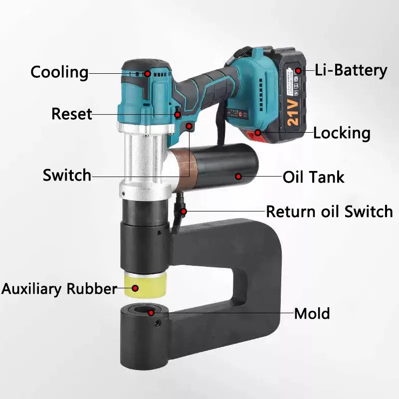 Electric Hydraulic Steel Plate Hole Opener Angle Steel/Channel Steel Hole Opening Machine MZS-32B Portable Punching Machine