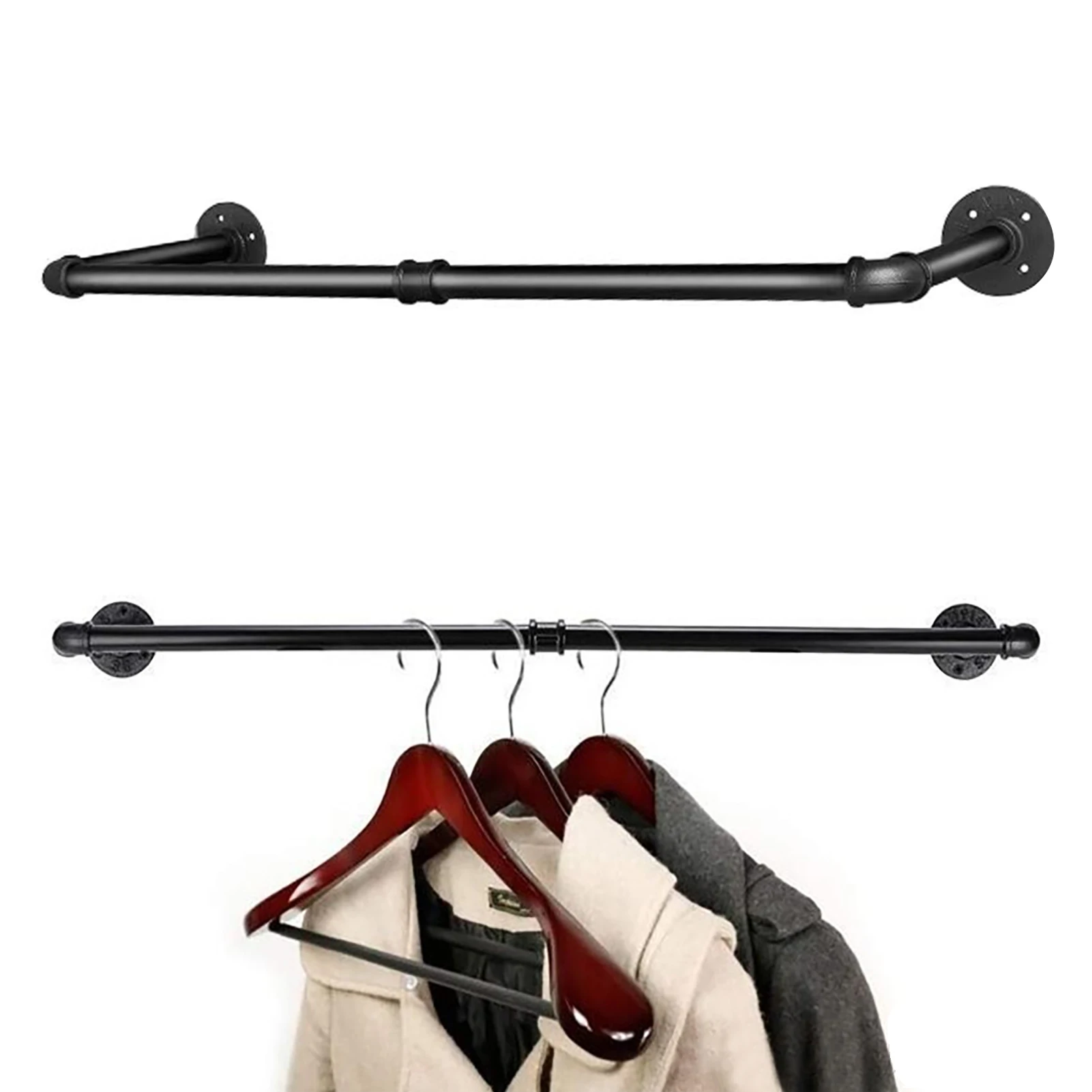 

Wall Mounted For Bedroom Garment Accessories Bathroom Detachable Hanging Rail Stable Towel Holder Wardrobe Home Use Heavy Duty