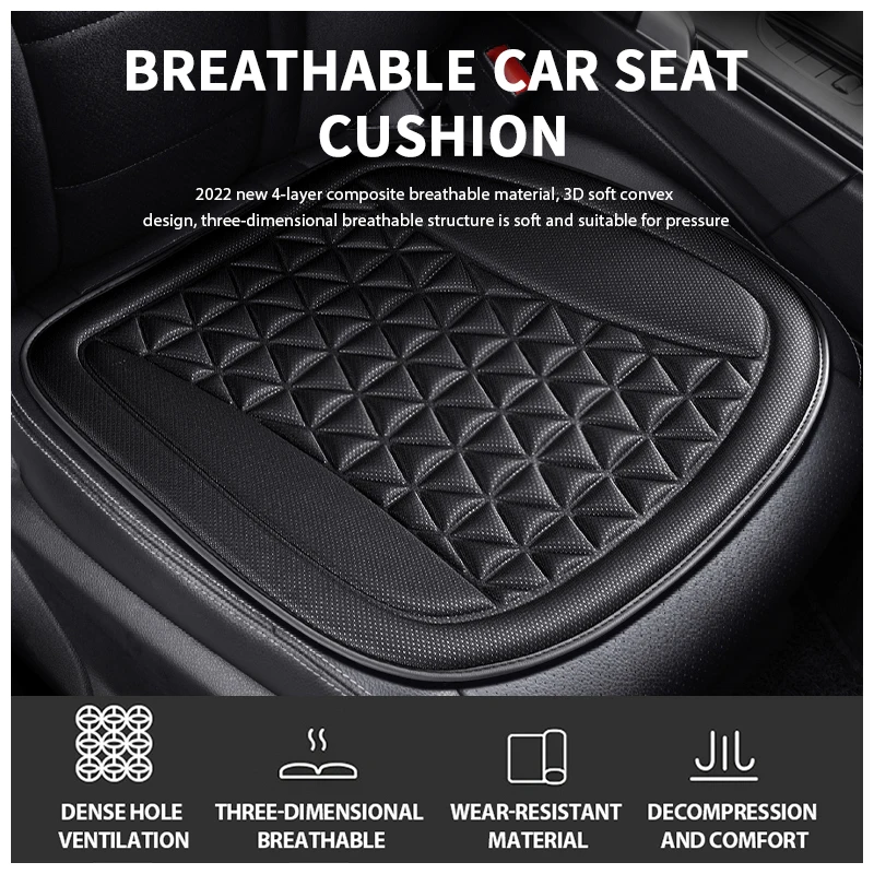 3D respirável Car Seat Cover, Almofada Convexa Design para Dissipação de Calor, Universal Auto Chair Mat, Verão, Sweatproof