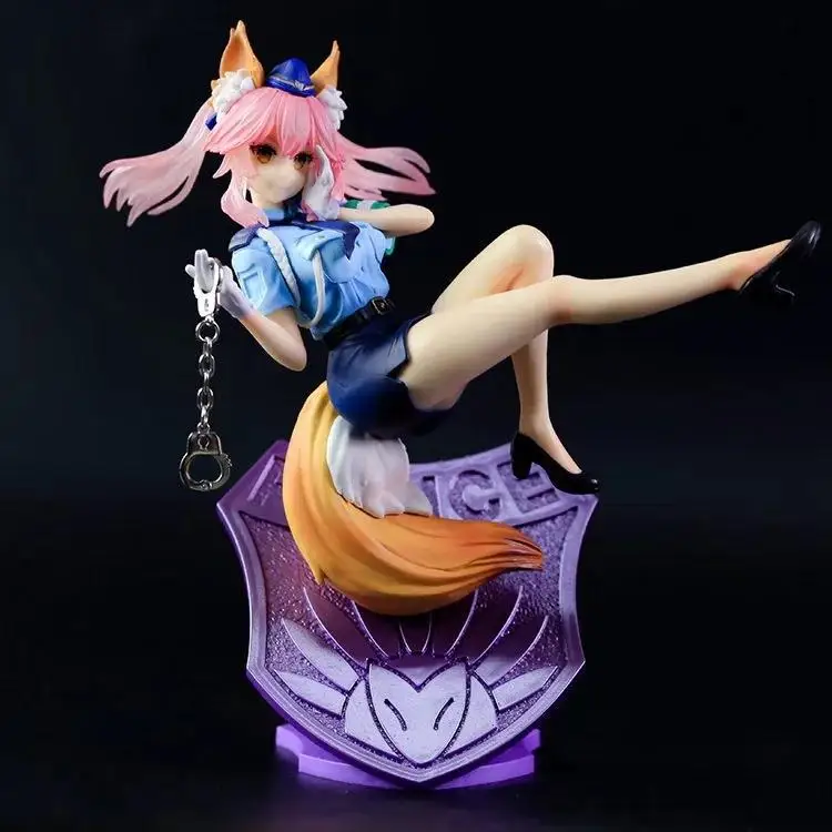 

Altria Pendragon EMIYA Archer Anime Figures Tamamo No Mae Police Uniform Sexy Girl Model Action Figure PVC Toy Holiday Gifts