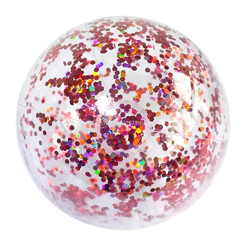40/60cm Inflatable Glitter Beach Ball Summer Water Ball Sequin Beach Balls for Summer Swimming Pool Party Toys for Kids Adult 3