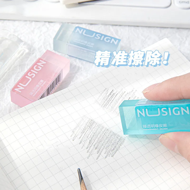 Cute Erasers Transparent Visiable Eraser Ins Simplicity Solid Color