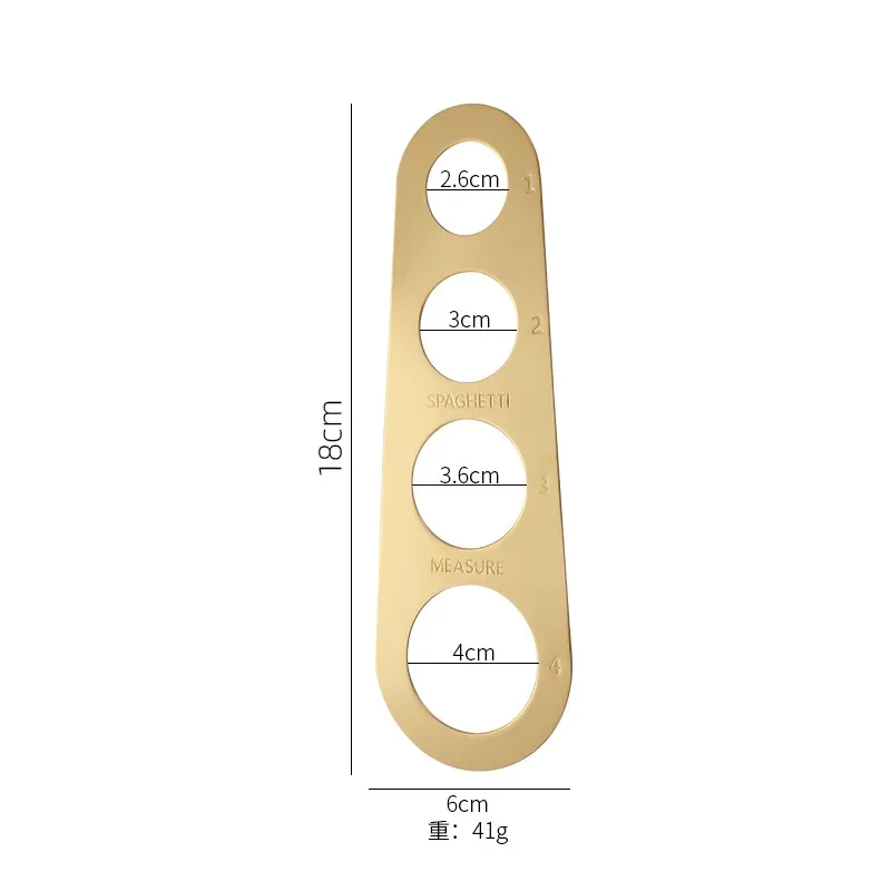 Stainless Steel Spaghetti Measurer - 4-Hole Pasta Portioning Tool