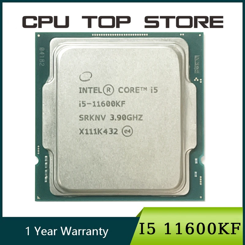 INTEL Core i5 11600KF 3.9GHz Six-Core Twelve-Thread CPU Processor L3=12M 125W LGA 1200 No Fan