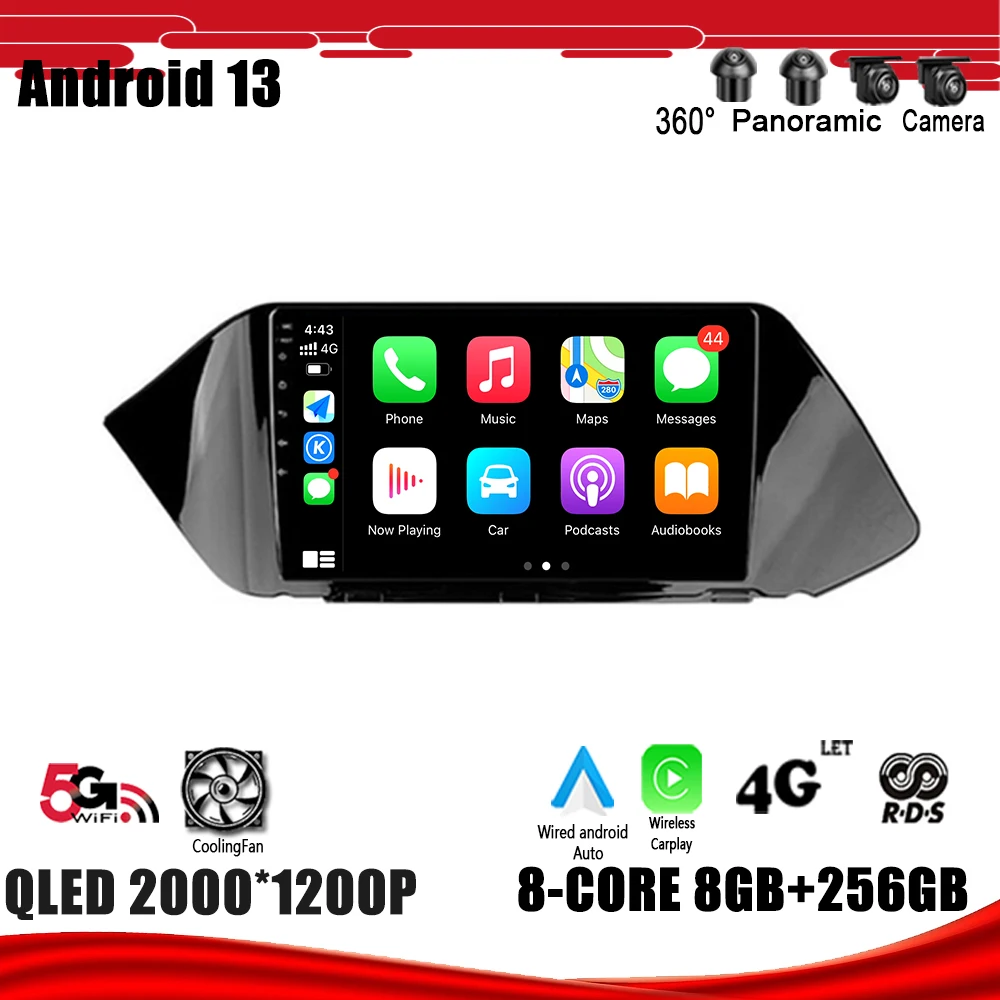 

For Hyundai Sonata DN8 2019 2020 Android 13 Navigation GPS DSP Carplay WIFI Car Radio Multimedia Player