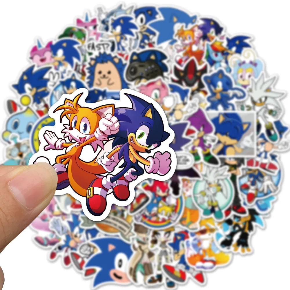 Sonic The Hedgehog Cartoon Graffiti Adesivos, Jogo Criativo, Periférico,  Mala, Decoração para Celular, Alto Valor, 51Pcs