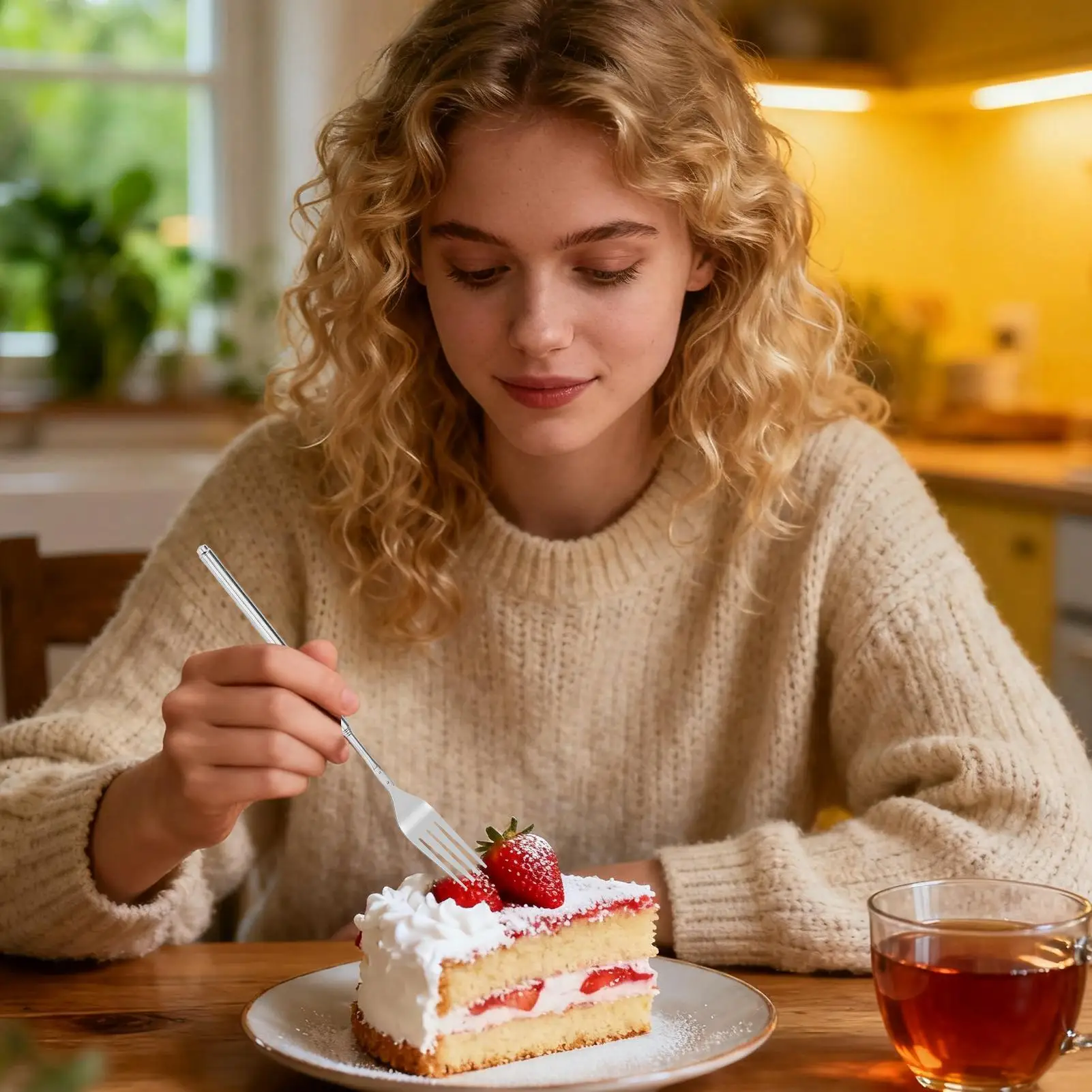 Telescoping Fork Stainless Steel Long Handle Extension Fork Camping Kitchen Supplies For Home Office School Dinner Lunch Fruit