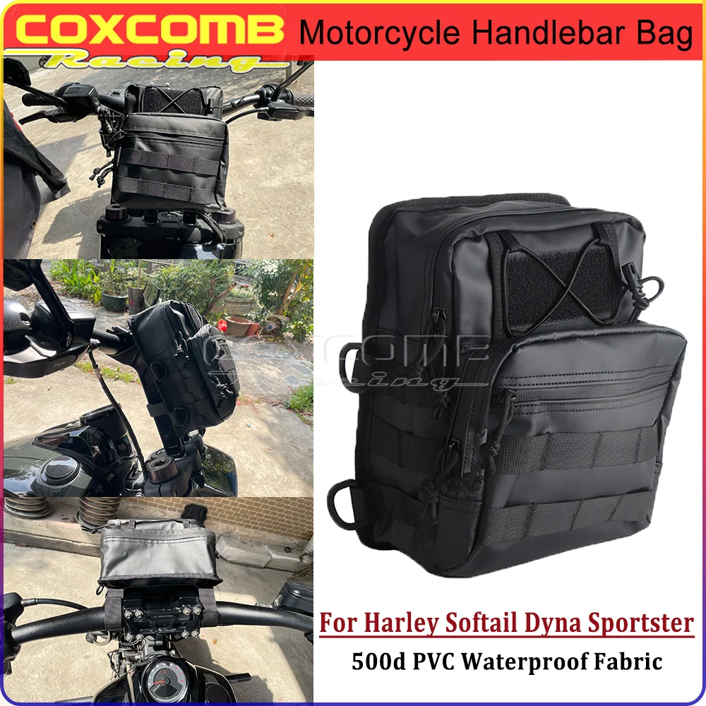 

Для Harley Softail Dyna Sportster Custom Classic XL 883 1200 сумка на передний руль мотоцикла, Прочный инструмент, T-Bar Сумка-переноска