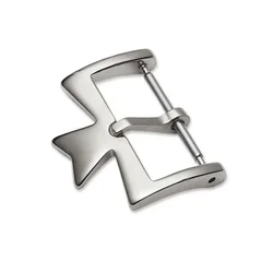 Elegant Stainless Steel Watch Clasp in Silvery, Golden, and Rose Gold Finishes - 18mm (Silver)