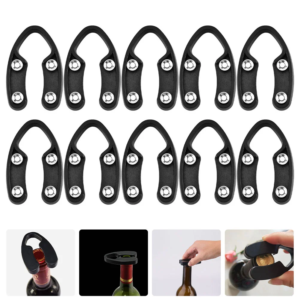 

10Pcs Household Paper Cutters Bottle Openers for Lovers (Black)