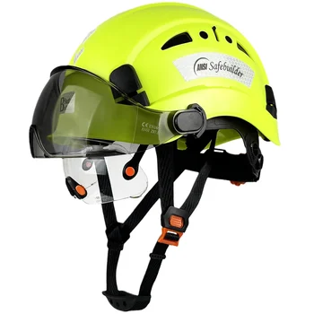 Casco di sicurezza industriale con visiera Ventilazione regolabile Elmetto protettivo in ABS per la protezione della testa dell'edilizia Incontro Standard ANSI
