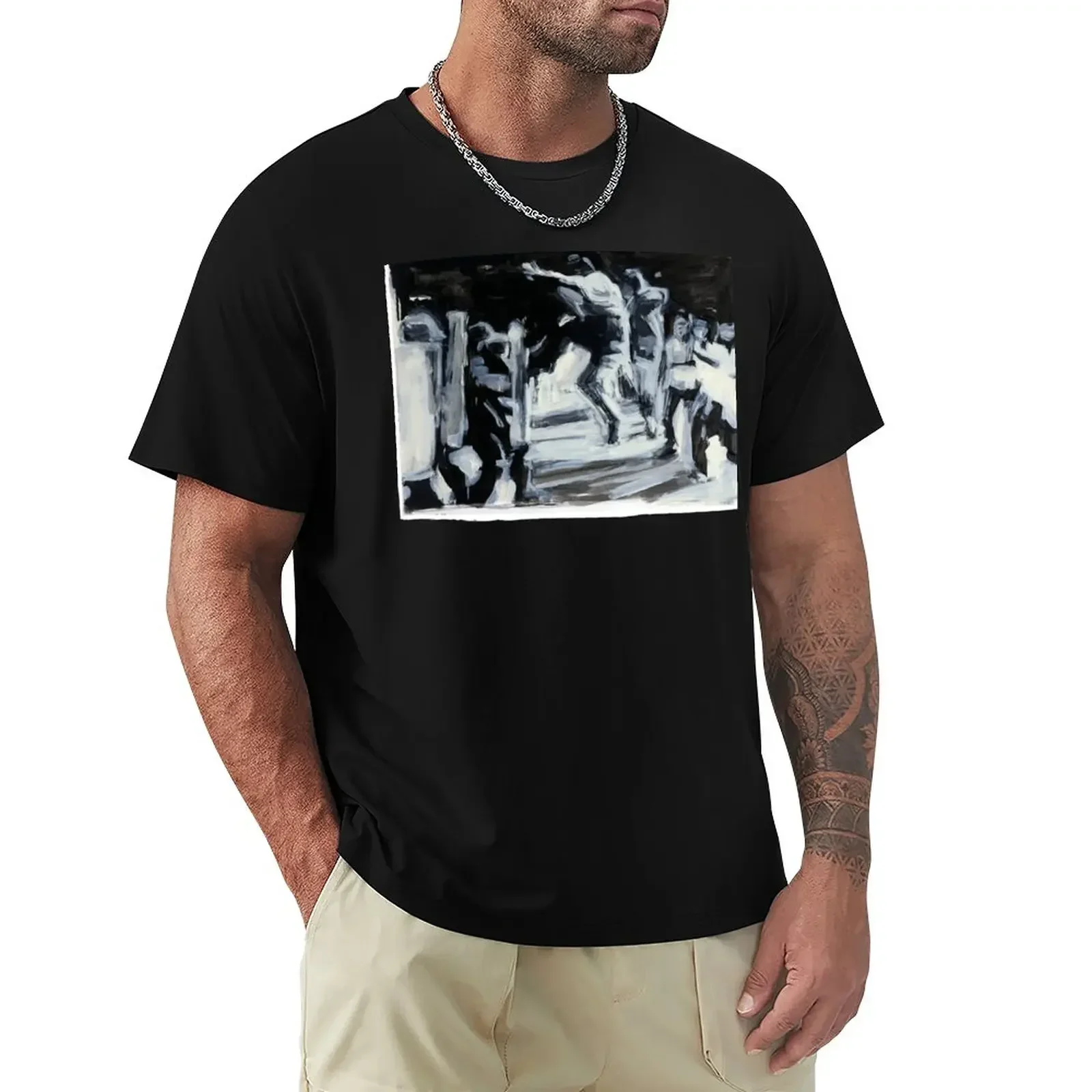 

Демонстрационная футболка больших размеров для мальчиков, облегающие футболки с животным принтом для мужчин, Заказные заготовки, большие размеры, футболки от пота для мужчин