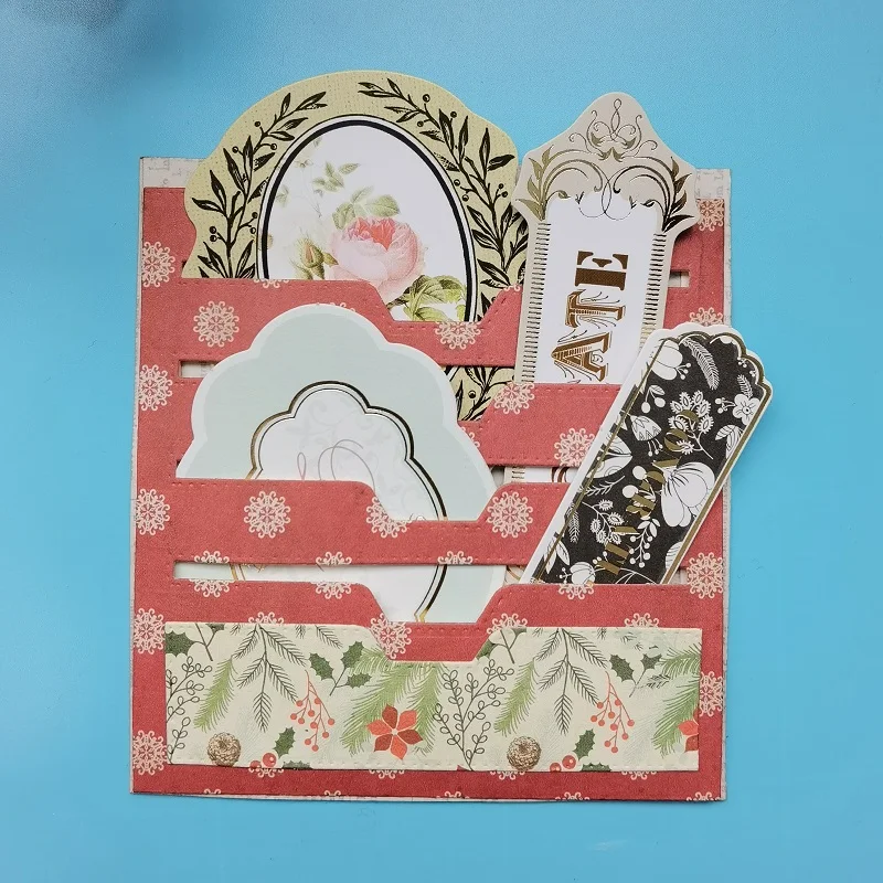 WT-DDJJK Stampo Per Torta, Confezione Regalo Metallo Taglio Muore Stencil Scrapbooking Album Fai Da Te Carta Per Timbri Goffratura - Foto 3