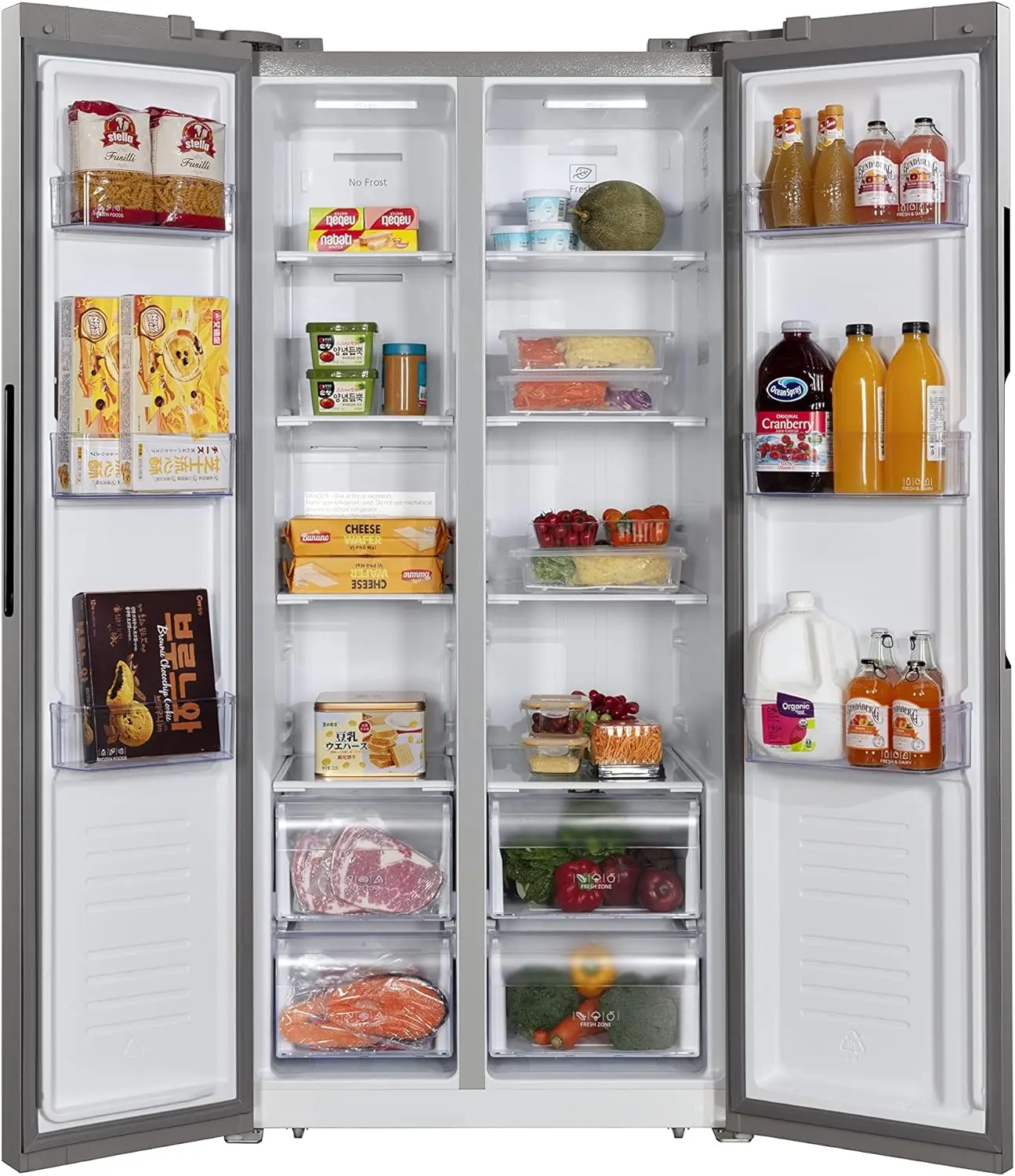 15.6 Counter Depth Full Size Refrigerator, Side Doors, Stainless, 15.8 cu ft 3