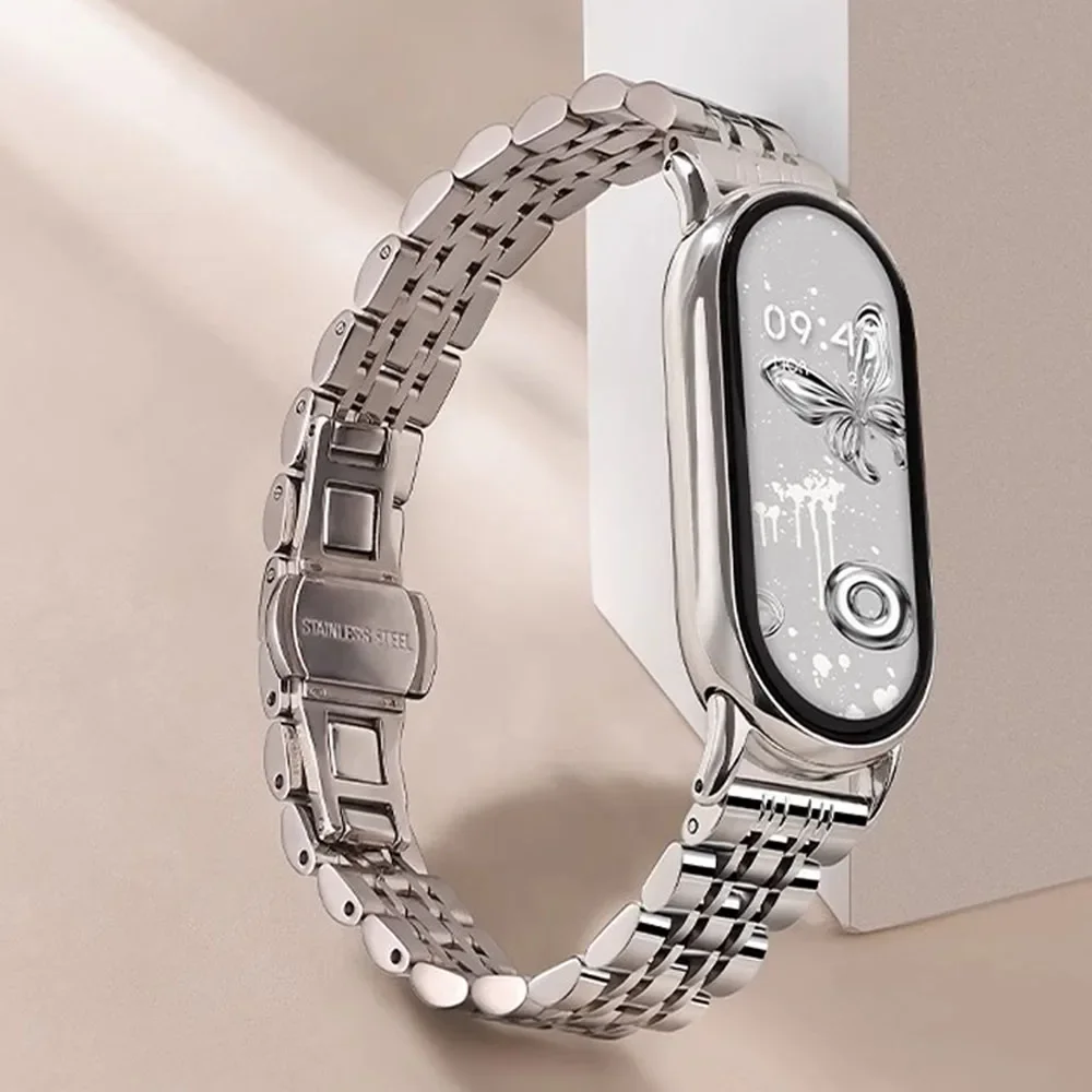 Elegant Stainless Steel Watch Strap - Universal Design