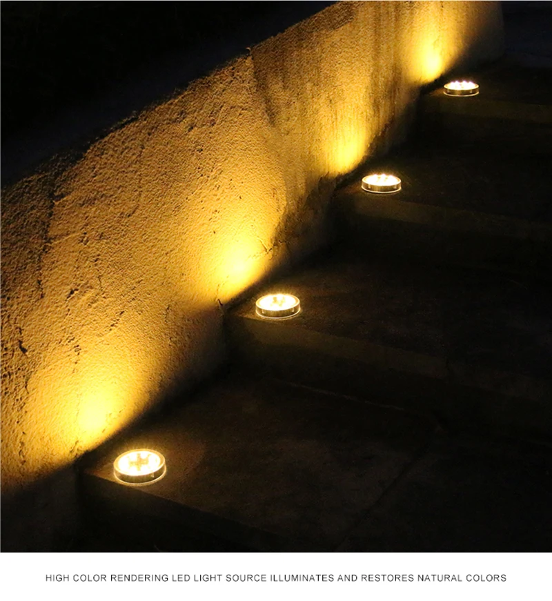 Garden Decoration Lamps Solar Power Disk Light Outdoor Garden Solar Underground Light