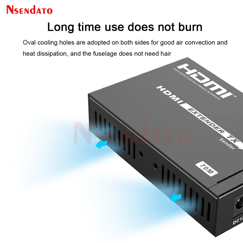 LKV375N 4K 60Hz HDMI Extender over Cat6/6e 70M HDMI Extension Cable HDMI Network Transmitter Receiver With HDBaseT For PS4 HDCP