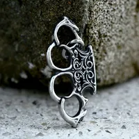 New Design Necklace 316L Stainless Steel Jewelry Punk Biker Vintage Skull Bone Pendant 1