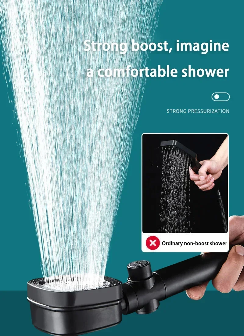 Xiaomi Shower Booster Showerhead Powerful Booster Adjustable New Shower Head Bathroom Water Head Rain Mijia Home Shower Set Gift 3