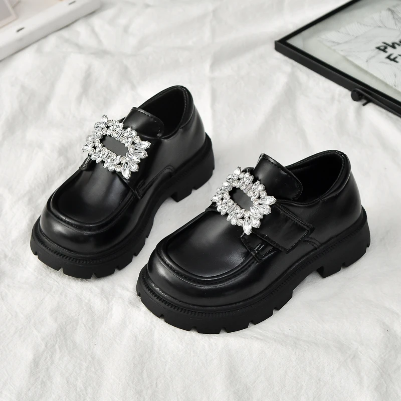 Girls Glitter Dress Shoes Non Slip Autumn Flats