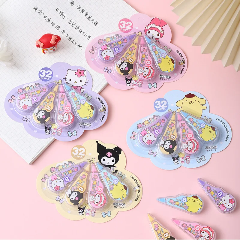 

12 упаковок/партия, Корректирующая лента Sanrio Kuromi Melody Kitty