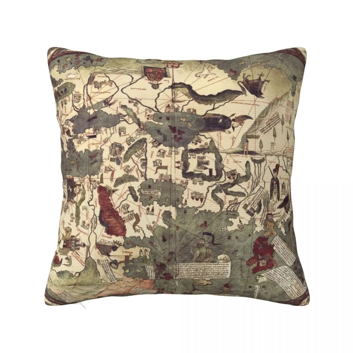 

Medieval Old Map Throw Pillow Decorative Cushions Cushions Home Decor Cushion Child