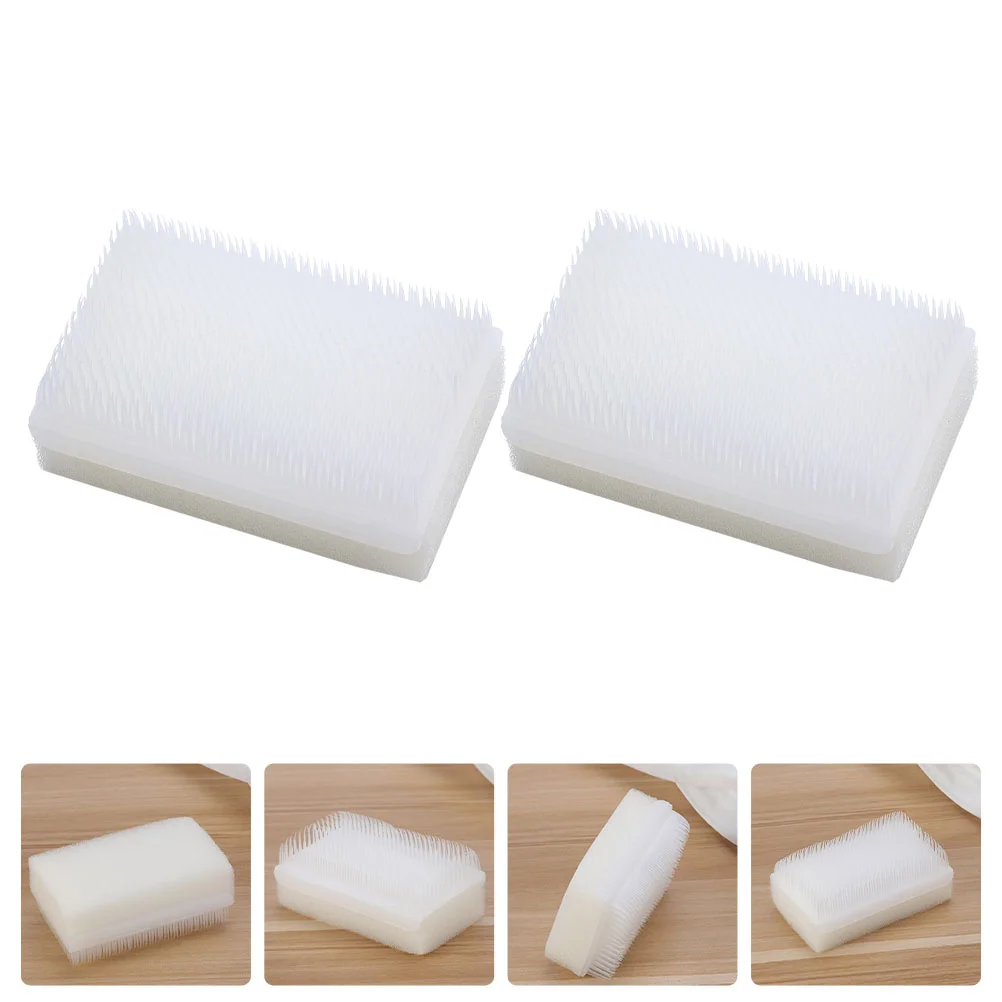 2 Pcs Brush Autism Surgical Hands Scrub Wilbarger Therapy Bristles 800X470X360CM Sensory White Baby 5
