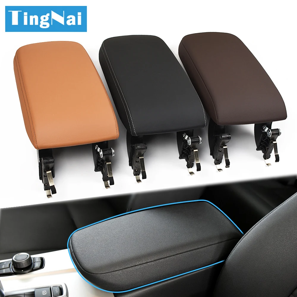 3 Colors Front Center Console Lid Leather Armrest Box Cover Panel