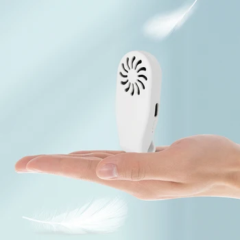 PTMJ-재사용 가능한 휴대용 팬, 페이스 마스크 클립온 에어 필터, USB 충전식 배기 미니 팬, 개인용 웨어러블 공기 청정기