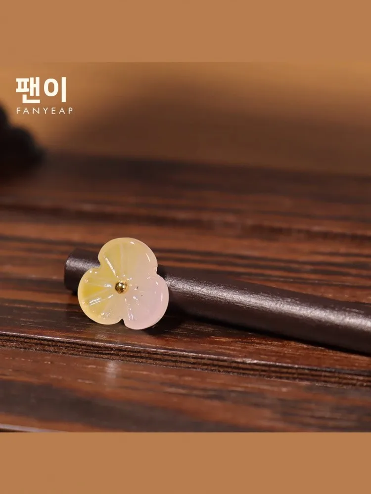 심플한 고대 스타일 머리핀 나무 소재 데일리 헤어 장식품 태슬 쉐이크 스텝 중국 전통 패션 헤어 액세서리