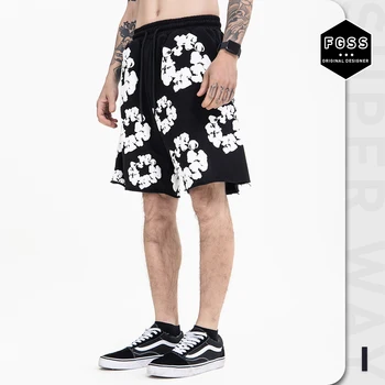 Superway Original Men's Shorts Foaming Full Printed Flower Streetwear Hip Hop Casual High Street Oversized Niche Japanese Shorts - Image 3