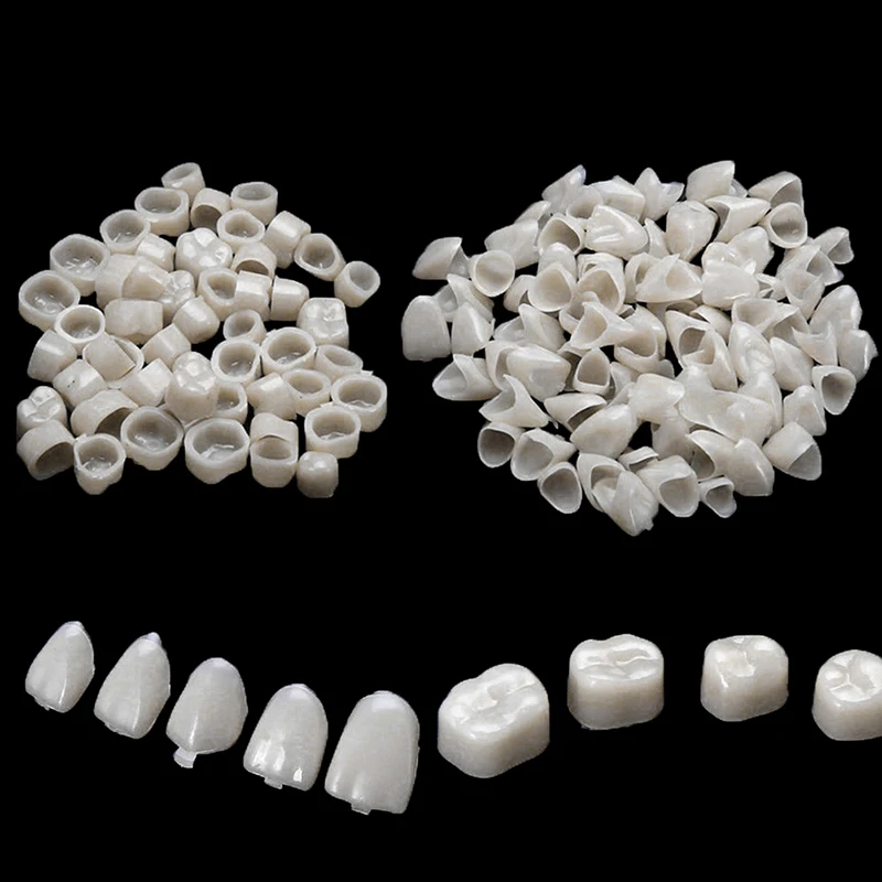 Dental Teeth Veneers 100pcs Ultra Thin Whitening Resin Molar Anterior Temporary Crown Porcelain 