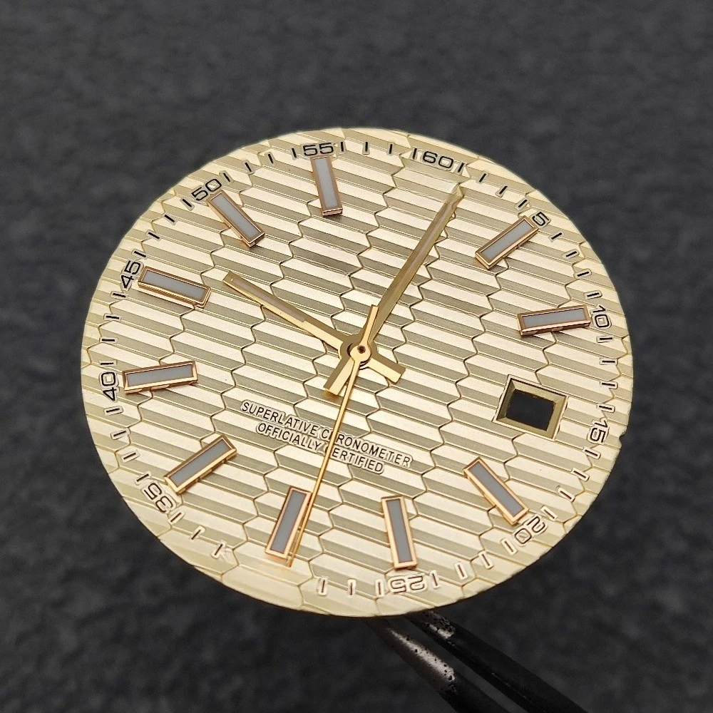 삼각대 41mm 골드 케이스 세트 HILEGU HL00101507 날짜 케이스 M126234 8215 8200 무브먼트 삼각대용 손목시계 부품