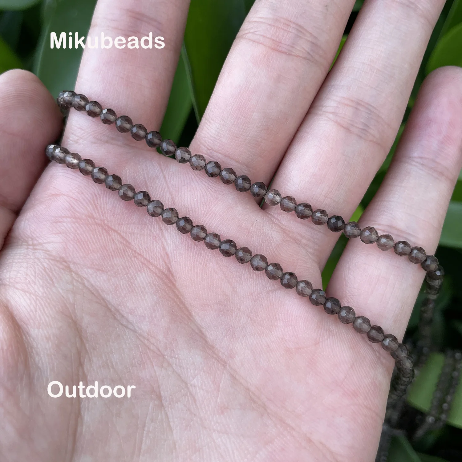 Wholesale Natural Smoky Quartz 3mm 4mm Round Faceted Loose Beads For Jewelry Making Bracelet Necklace DIY Free Shipping 3