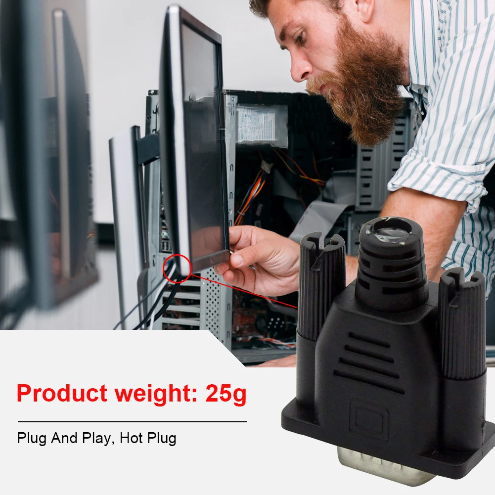 VGA EDID Dummy Plug Replacement 1080P 60Hz Headless Ghost Display Emulator for Headless PC Computer Accessories