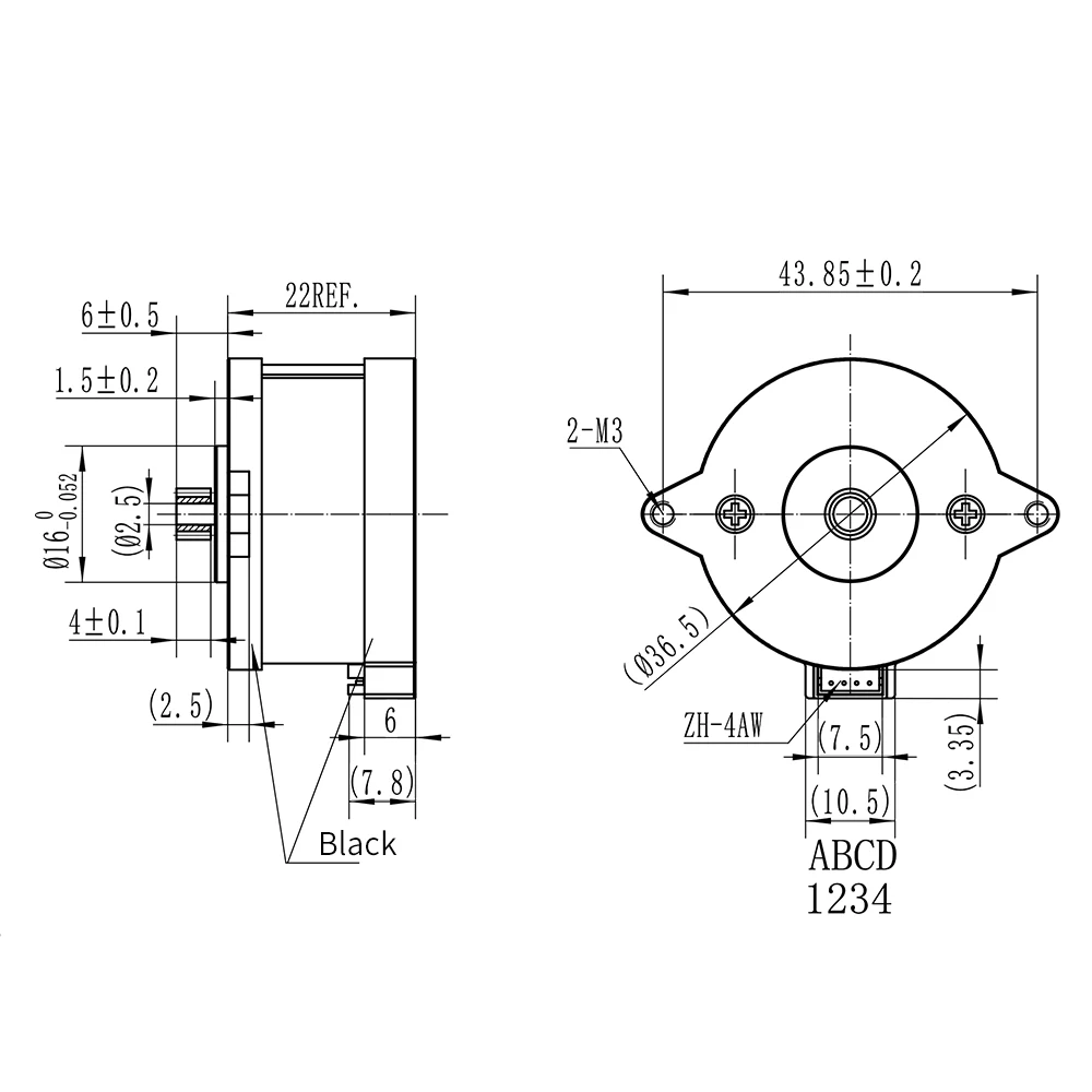 Kingroon-motor de Passo Redondo Nema14 36 Motor de Alta Temperatura Linha 1m Extrusora Impressora Voron 3d 36byg1204-a6qht - Imagem 6