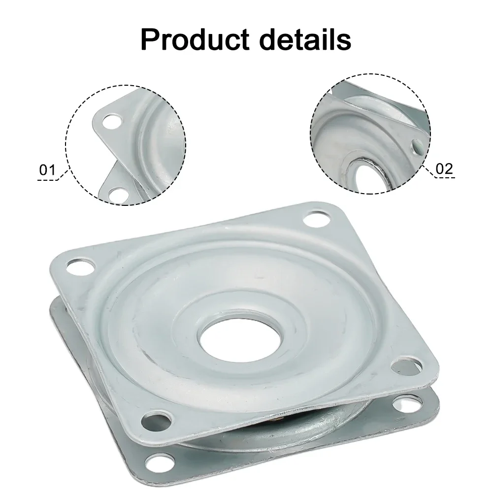 2/3/4/6 Inch Steel Square Lazy Susan 360Degree Rotating Rolling Bearing Turntable 300 Lbs Bearings Plate With Screws