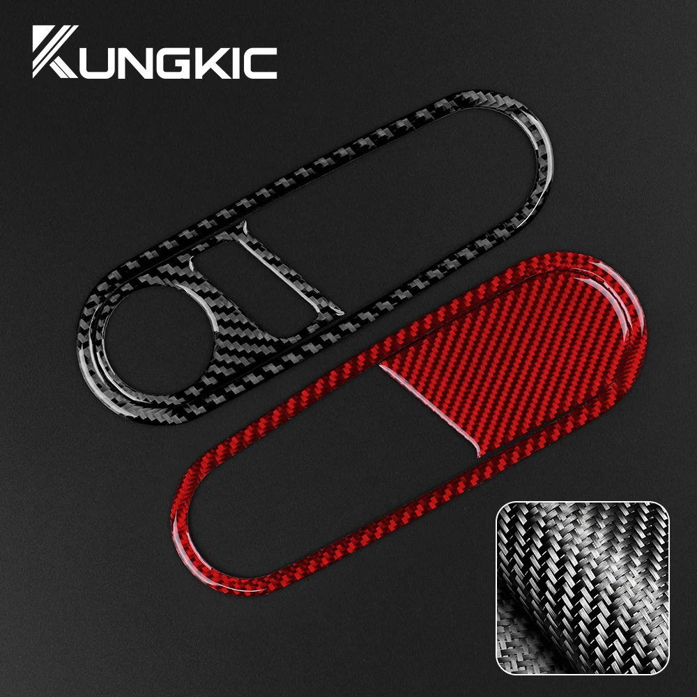 폭스바겐 비틀 2012 2013 2014 2015 2016 2018 2019용 Real Soft Carbon Fiber 내부 도어 핸들 스티커 LHD RHD 액세서리