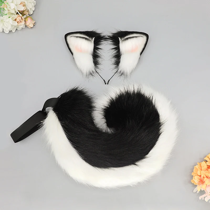 Archi Handwork Animal Shiba Inu Furry Headband Fluffy Tail  display picture 1